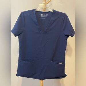 FIGS Scrub Top Size Small Navy 3-Pocket Casma Size L PTP 20 IN A043